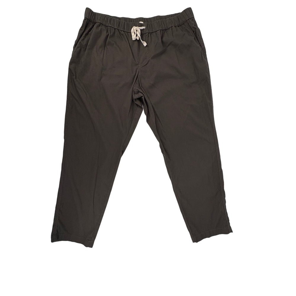 Pact Mens Organic Cotton Stretch Twill Jogger Pants Dark Brown XXL Drawstring
